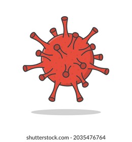 Ilustración de iconos de vectores de células de virus. Icono plano del virus Corona. Covid-19