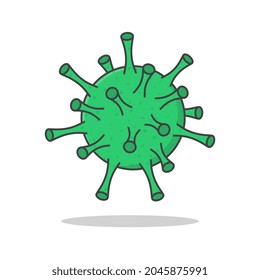 Virus Cell Vector Icon Illustration. Corona Virus Flat Icon. Covid-19