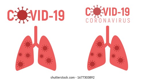 Virus cells biting lung. Damaged lung. Virus cells eating Lung.Coronavirus eating lung concept. COVID-19. 2019-nCoV. Wallpaper illustration.