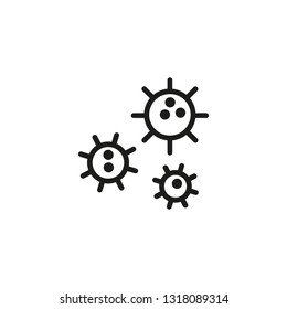 Virus cells line icon. Microbes, biology, magnification. Science concept. Can be used for topics like microbiology, research, hygiene