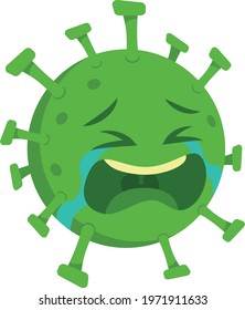 Virus character design mascot cartoon vector illustration. Covid-19 corona virus isolated