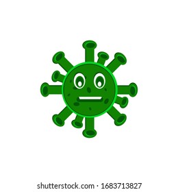 expresión de carácter de virus, en verde.