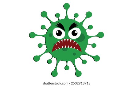 Virus Charakter Aufkleber Paket, Virus Bacteria Aufkleber Cartoon-Set.
