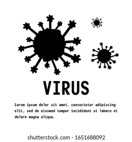 Virus in China. Wuhan corona virus illustration. Medical illustration with microbe