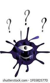 Virus clip art;  colorful illustration of virus