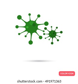 Virus color flat icon