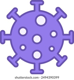 Virus Color Icon. Vector Icon. Viral Infection, Coronavirus. Health and Medical Concept