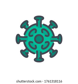 Virus color line icon. Viral Infection vector outline colorful sign.