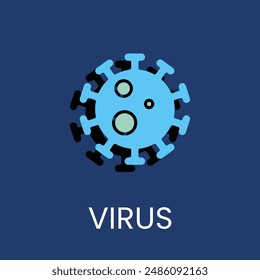 virus colored icon vector design good for web or mobile app