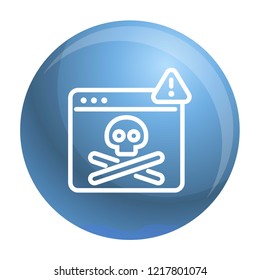Virus computer danger icon. Outline virus computer danger vector icon for web design isolated on white background