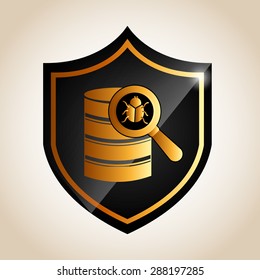 virus computer design, vector illustration eps10 graphic 