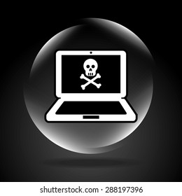 virus computer design, vector illustration eps10 graphic 