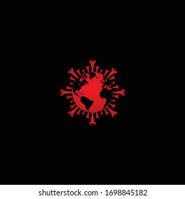 Virus Corona Covid19 Illustration Log Concept