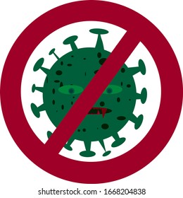 virus corona peligro simple vector 