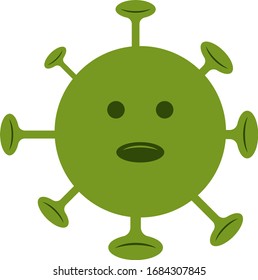 Virus Corona Green Colour Vector