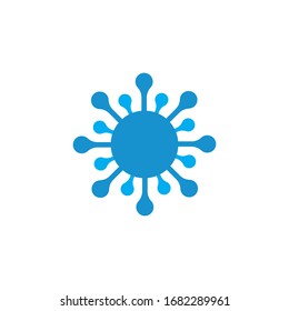 virus corona logo vector illustration