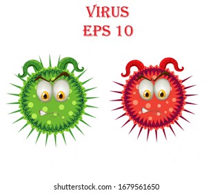 Virus. Corona Virus. Microbiology And Virology Concept icon. Wuhan virus. Dangerous  corona virus, pandemic risk set. Logo, symbol, icon. Corona-virus. 