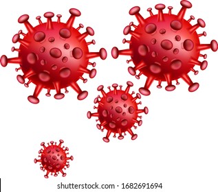 VIRUS CORONA RED COLOR VECTOR