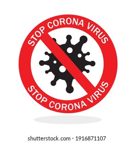 Virus Corona Sign Vektor Simple