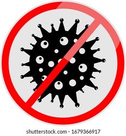 virus corona, sticker and label vector