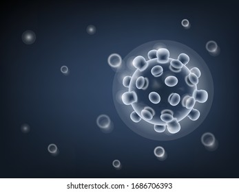 Virus corona. Ilustración del vector de virus