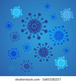 Virus corona vector illustration icon template design