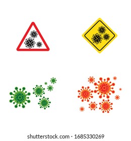Diseño de plantillas de icono de ilustración de vector de virus