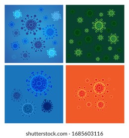 Virus corona vector illustration icon template design