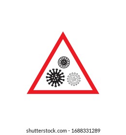Diseño de plantillas de icono de ilustración de vector de virus