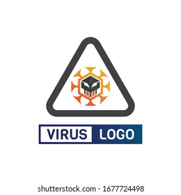 virus corona virus vector diseño de máscara logotipo viral vector y símbolo de diseño icono