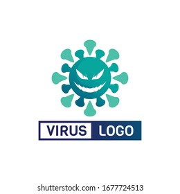 virus corona virus vector diseño de máscara logotipo viral vector y símbolo de diseño icono