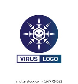 virus corona virus vector diseño de máscara logotipo viral vector y símbolo de diseño icono