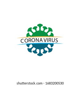virus, virus corona, vector y logotipo de diseño de máscara