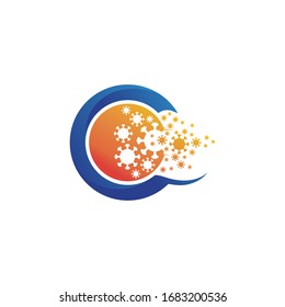 virus, corona virus vector and mask design logo icon