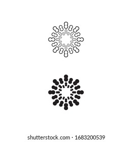 virus, corona virus vector and mask design logo icon