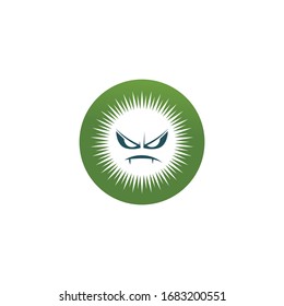 virus, corona virus vector and mask design logo icon