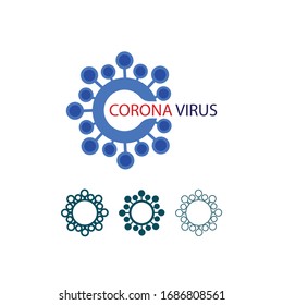 virus corona virus vector virus logotipo de diseño de máscara viral 
