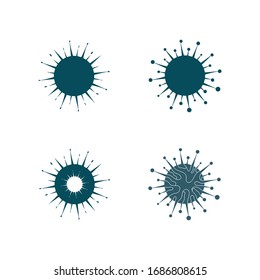 virus corona virus vector and mask design logo viral 
