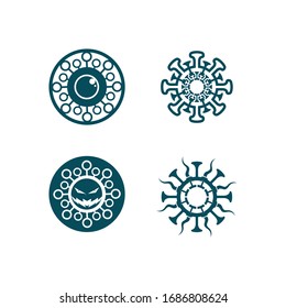 virus corona virus vector and mask design logo viral 
