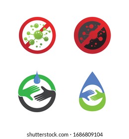 virus corona virus vector virus logotipo de diseño de máscara viral 
