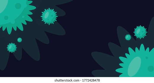 virus corona vector, modern background illustration in the dark with awesome color