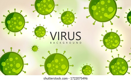 Vectores de virus Corona. Corona Virus Concept Fondo con Ilustración vectorial.
