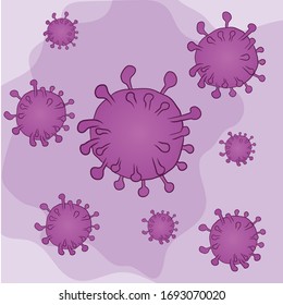 Virus Corona vectors. corona virus infection. Vector Illustration.