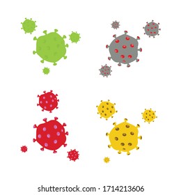 Virus Corona vectors white background