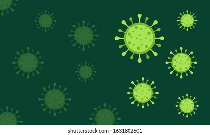 Virus Corona vectors. Corona Virus in Wuhan. Blue Background. Vector Illustration. - Shutterstock ID 1631802601