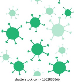 Virus Corona vectors. Corona Virus in Wuhan. Blue Background. Vector Illustration.