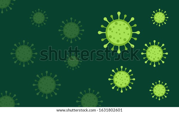 Virus Corona vectors. Corona Virus in\
Wuhan. Blue Background. Vector\
Illustration.