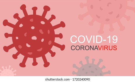 Virus Corona vectors. Corona Virus in Wuhan. Pink Background. Vector.