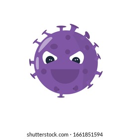  estilo de diseño plano. virus del icono, virus de la corona
