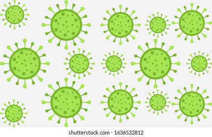 Virus Corona vectors. Corona Virus in Wuhan. White Background. Vector Illustration.